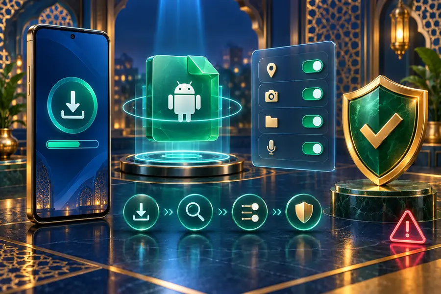 Secure download package and device permission checks